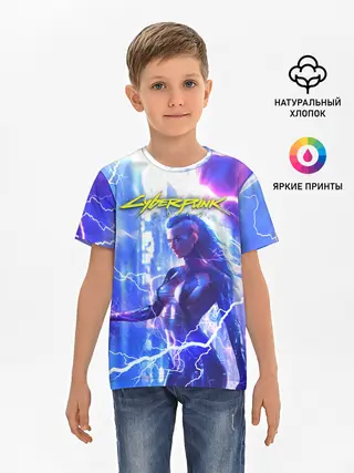 Детская базовая футболка / CYBERPUNK 2077 | КИБЕРПАНК