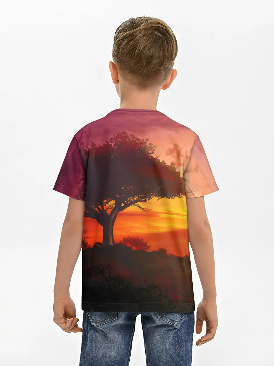 Детская базовая футболка / СОЛНЦЕ НАД АФРИКОЙ