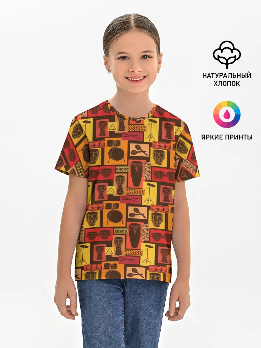 Детская базовая футболка / Ударные Инструменты