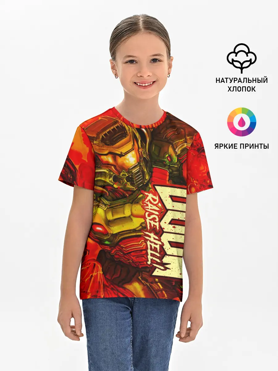 Детская базовая футболка / DOOM Eternal