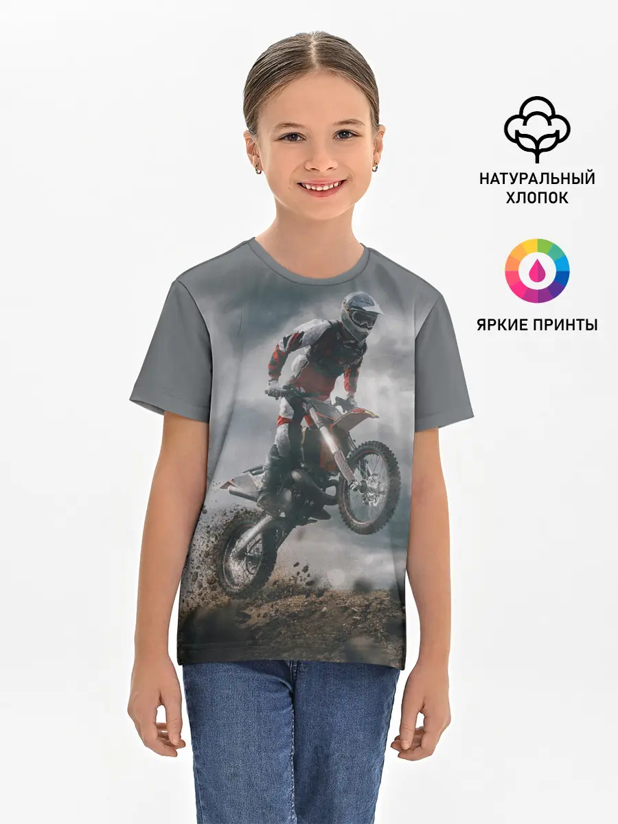 Детская базовая футболка / МОТОКРОСС КТМ | MOTOCROSS KTM