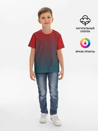 Детская базовая футболка / Алый