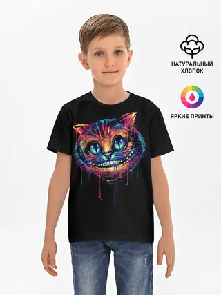Детская базовая футболка / Чеширский Кот