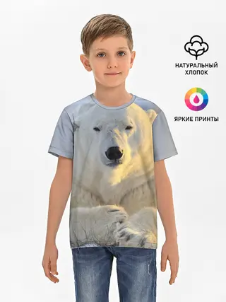 Детская базовая футболка / Медведь