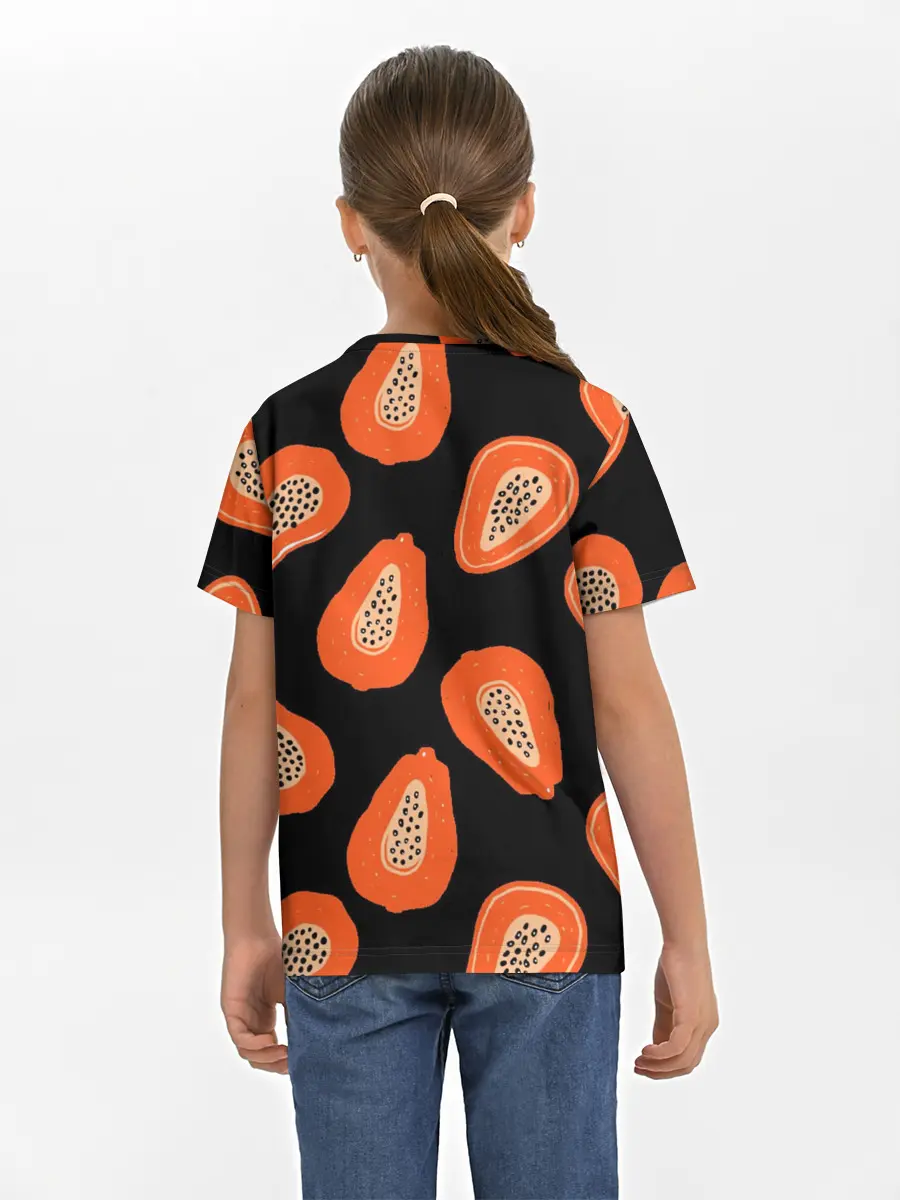 Детская базовая футболка / Папайя