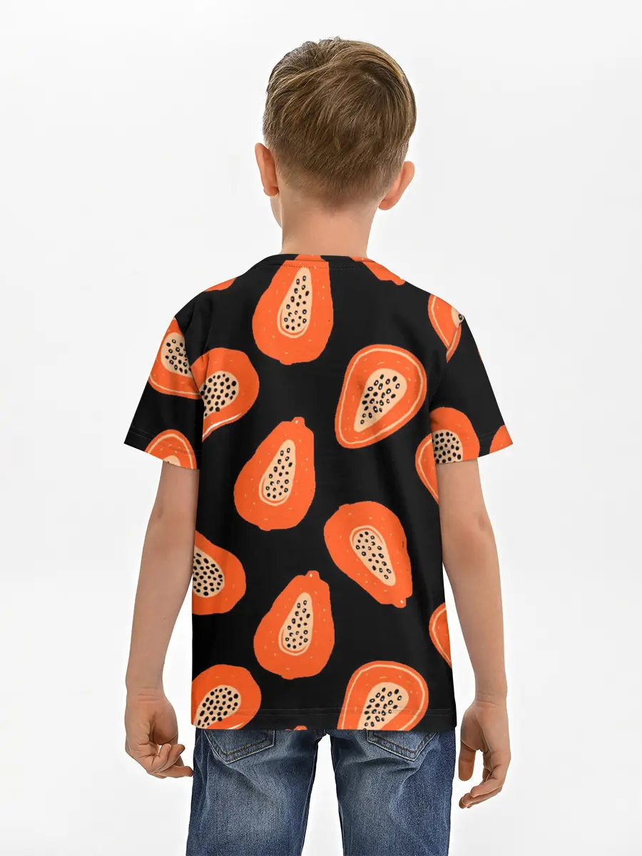 Детская базовая футболка / Папайя