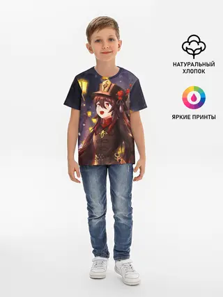 Детская базовая футболка / Ху Тао. Genshin Impact