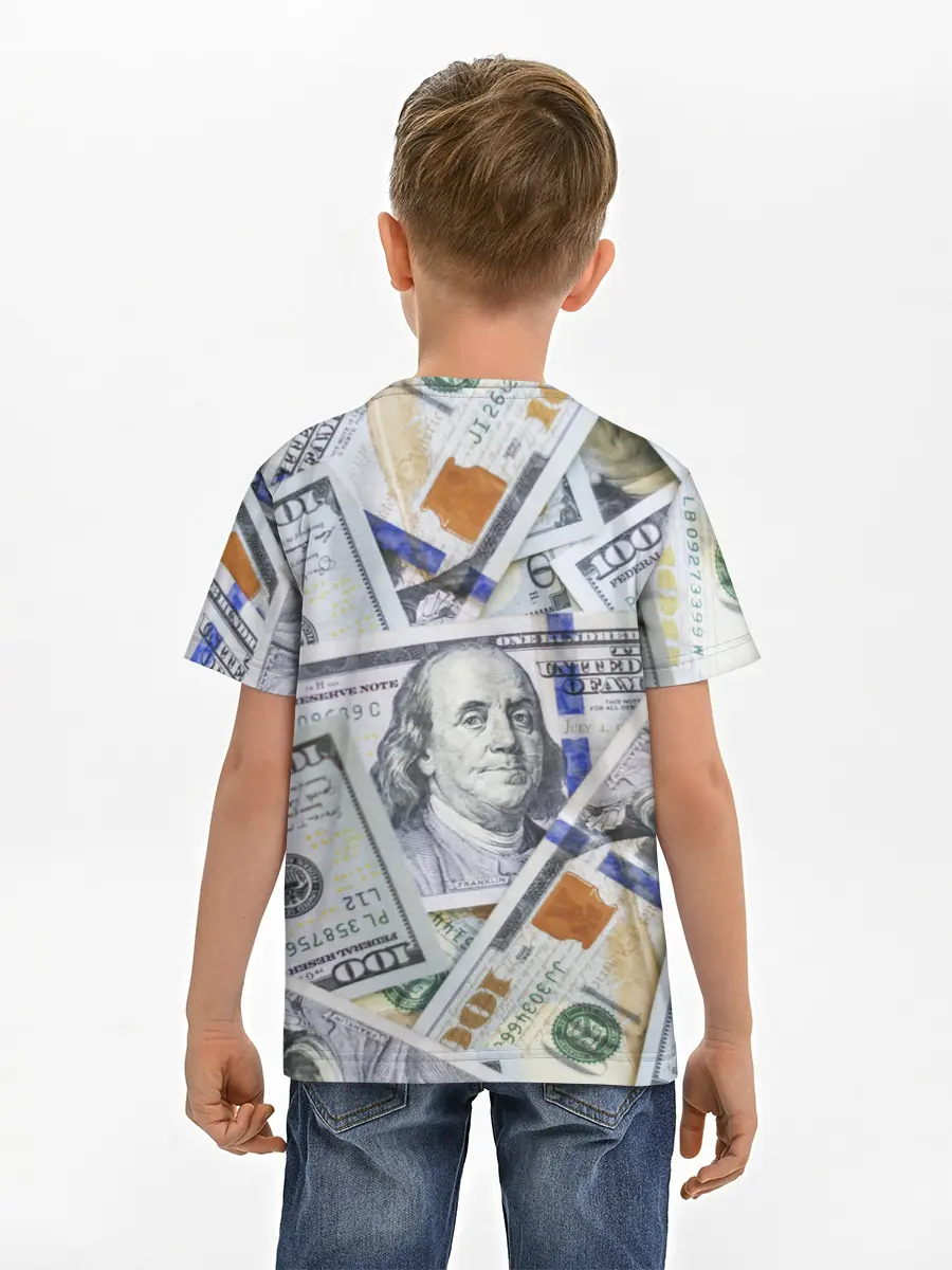 Детская базовая футболка / Доллары