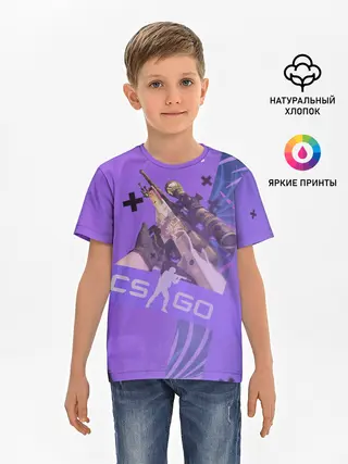 Детская базовая футболка / CS GO - Dragon lore | История о драконе