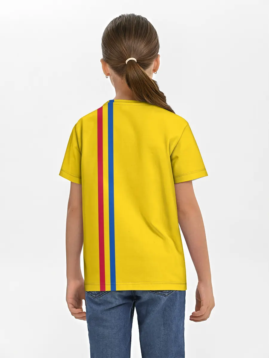 Детская базовая футболка / Молдавия, лента с гербом