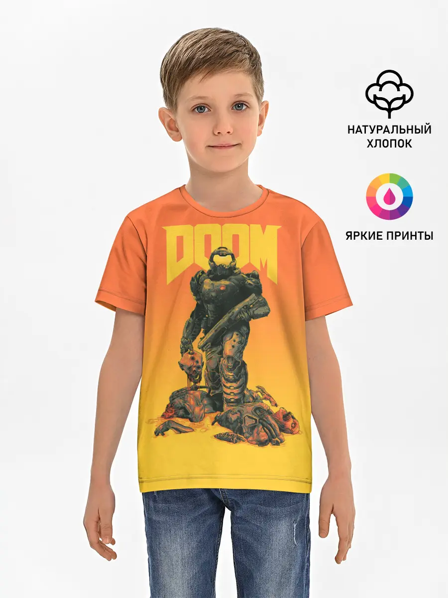 Детская базовая футболка / Doom