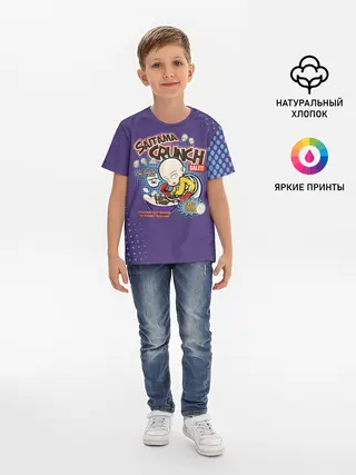 Детская базовая футболка / Saitama crunch One Punch-Man