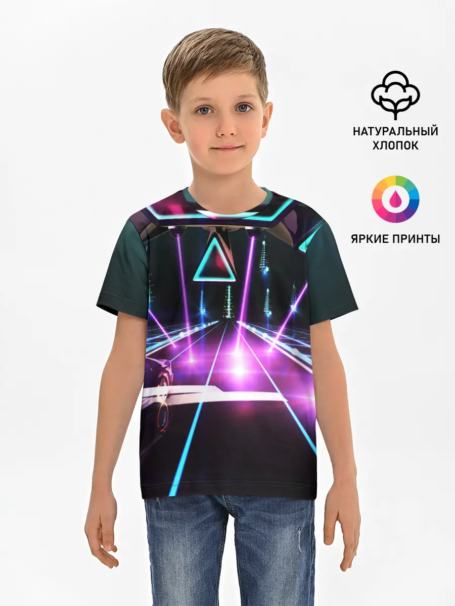 Детская базовая футболка / КИБЕРГОРОД