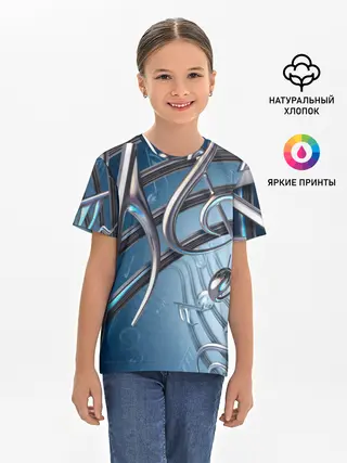 Детская базовая футболка / Металлические ноты