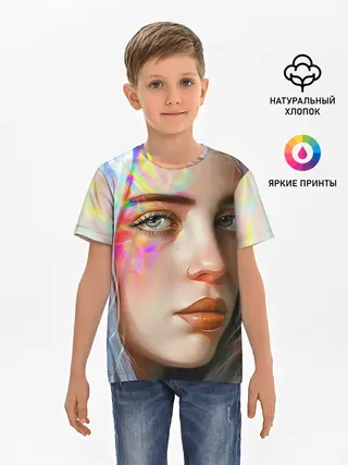 Детская базовая футболка / Билли Айлиш