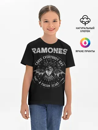 Детская базовая футболка / Сердце Рамонс