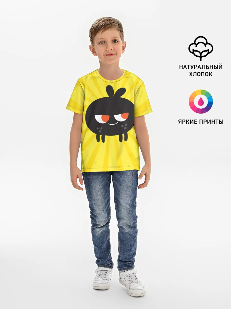 Детская базовая футболка / Toca Boca Yellow
