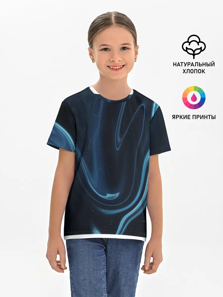 Детская базовая футболка / Космическая волна