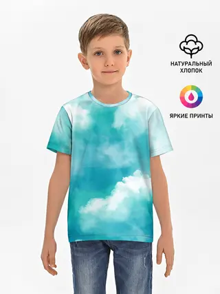 Детская базовая футболка / Голубое Небо | Blue Sky
