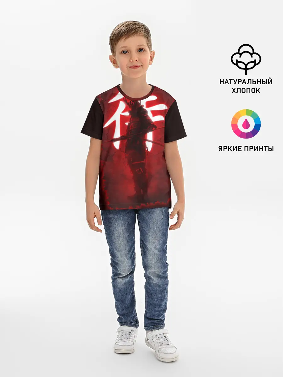 Детская базовая футболка / NEON SAMURAI