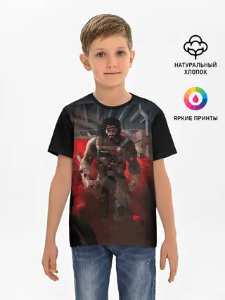 Детская базовая футболка / Киану Ривз - Берсерк