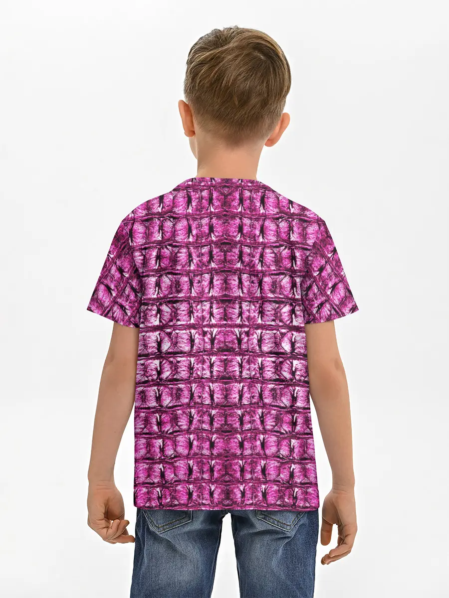 Детская базовая футболка / Pink Alligator
