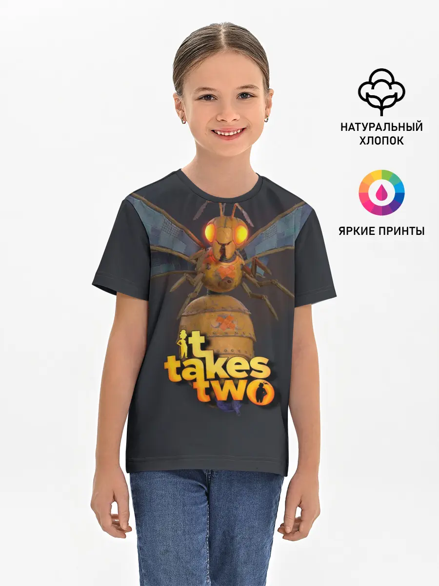 Детская базовая футболка / It Takes Two БОСС КОРОЛЕВА ОС
