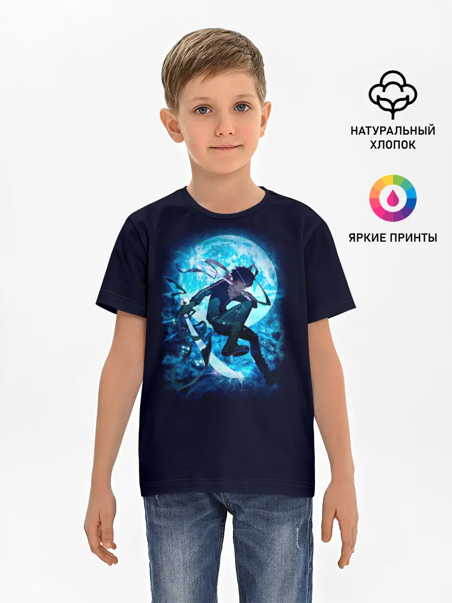 Детская базовая футболка / Ябоку при свете Луны