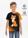 Детская базовая футболка / Лисичка - Градиент
