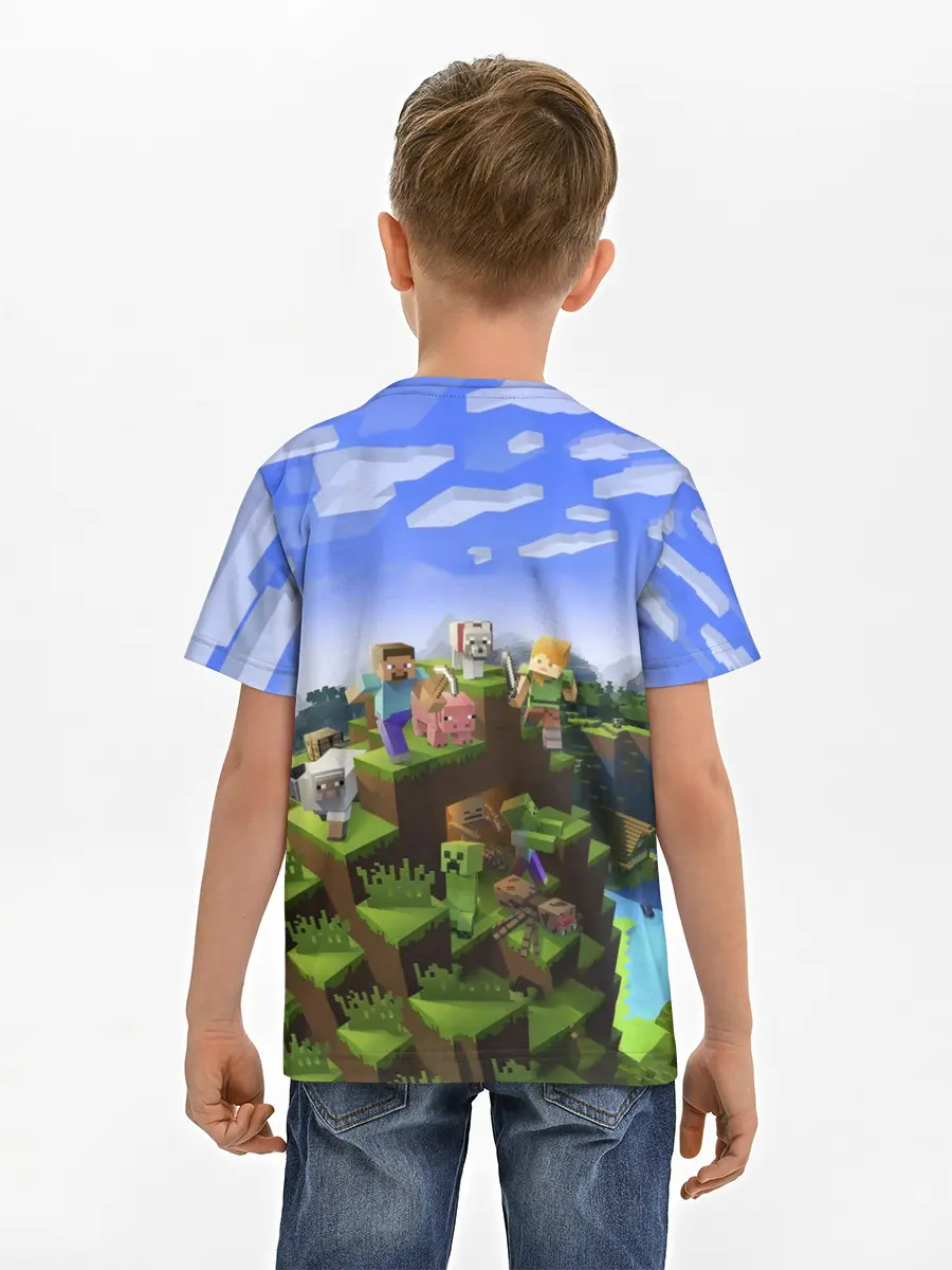 Детская базовая футболка / Павел - Minecraft