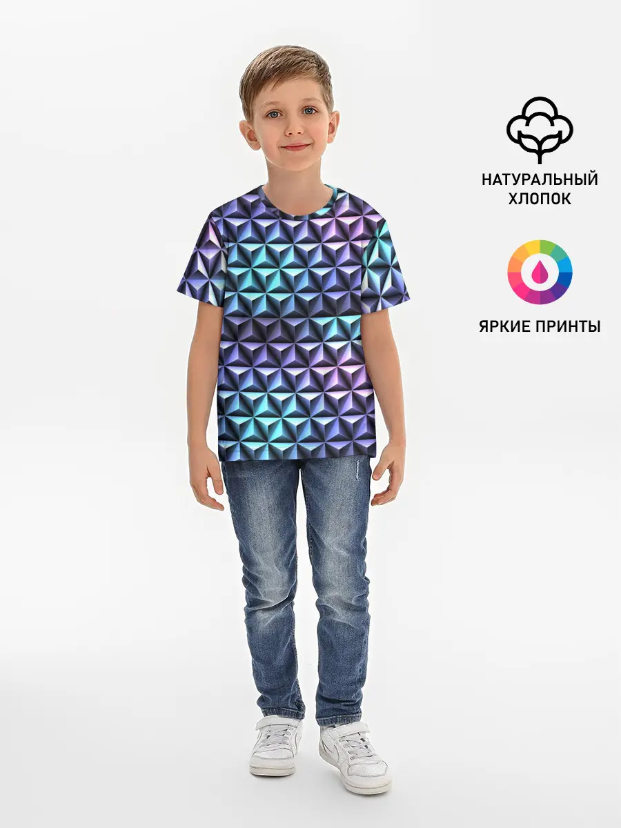 Детская базовая футболка / НЕОНОВАЯ СТАЛЬ