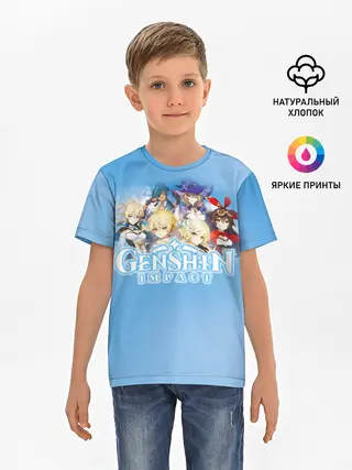Детская базовая футболка / Genshin Impact
