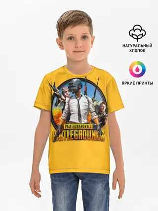 Детская базовая футболка / PUBG