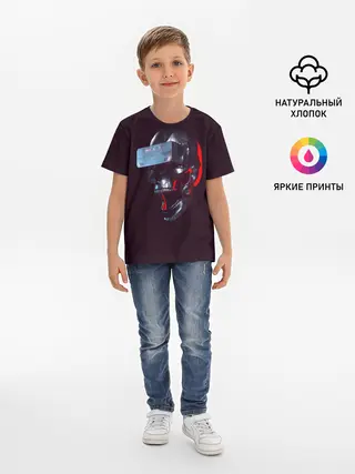 Детская базовая футболка / Череп с VR