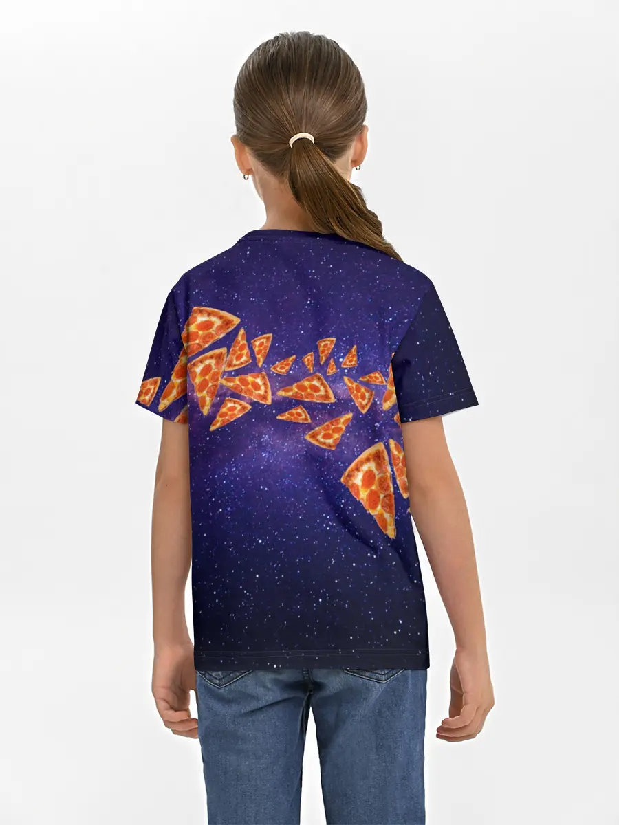 Детская базовая футболка / Пицца - Кот