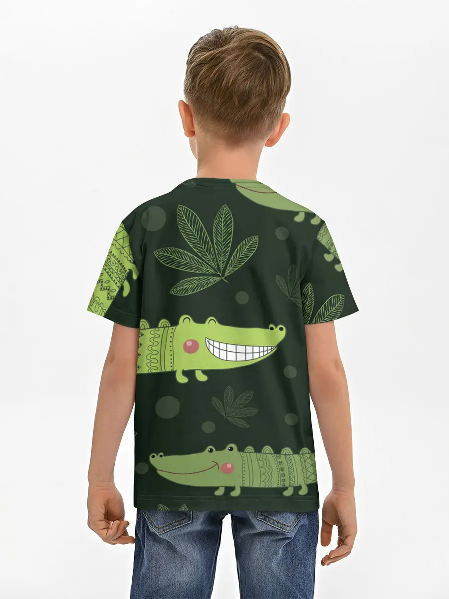 Детская базовая футболка / Милый крокодил