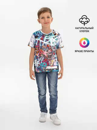 Детская базовая футболка / Wall graffiti