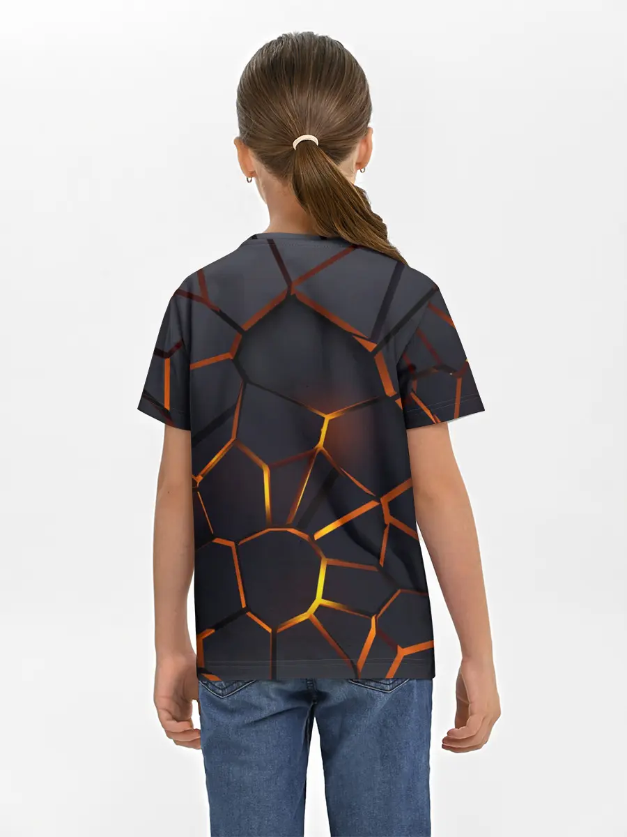 Детская базовая футболка / Volvo 3D геометрия