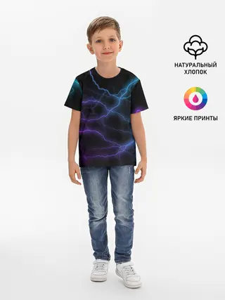 Детская базовая футболка / МОЛНИЯ