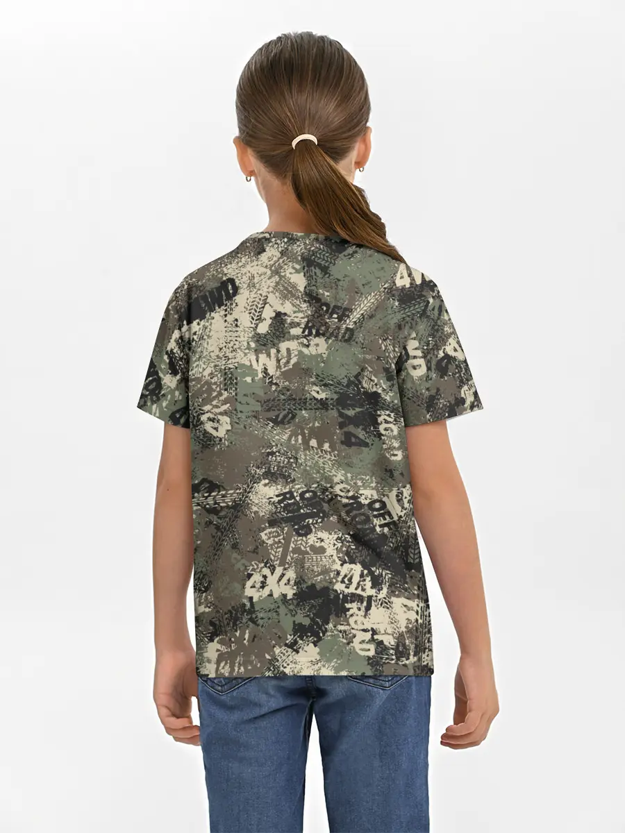 Детская базовая футболка / Off Road камуфляж