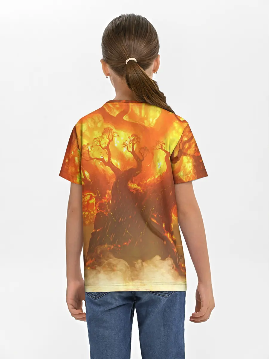 Детская базовая футболка / Горящая Сибирь