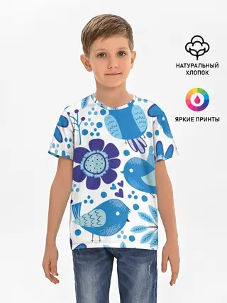 Детская базовая футболка / Воробушки