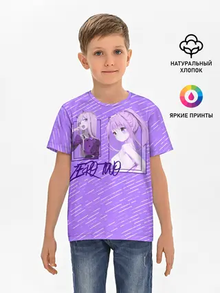 Детская базовая футболка / Zero Two в прямоугольнике