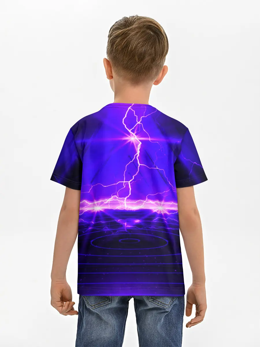 Детская базовая футболка / НЕОНОВЫЕ МОЛНИИ