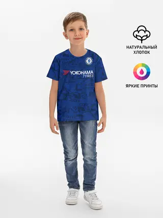 Детская базовая футболка / Chelsea home 19-20