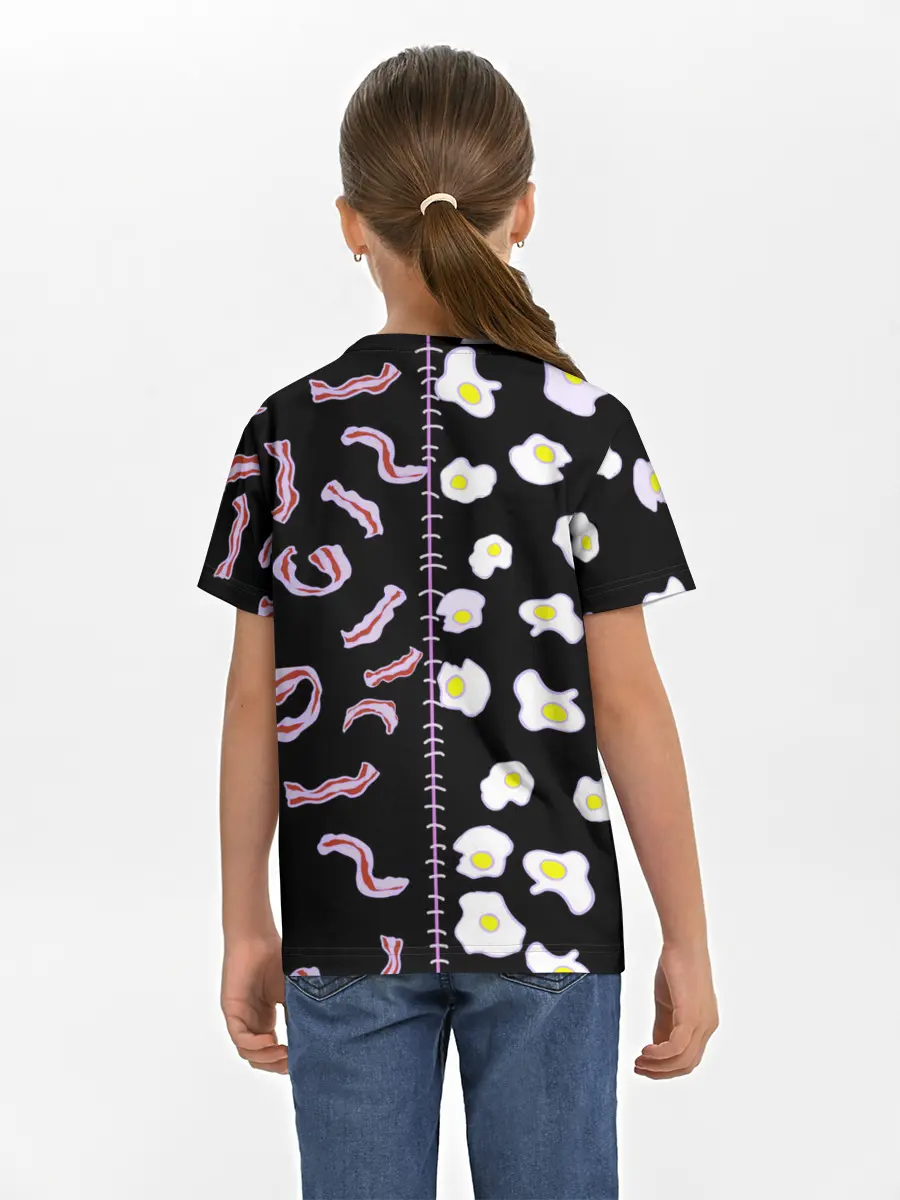 Детская базовая футболка / Яичница с беконом