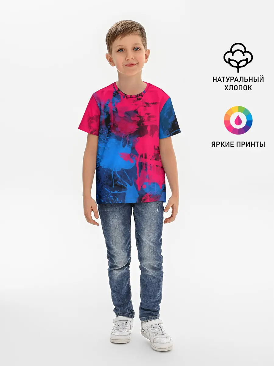 Детская базовая футболка / Буря красок
