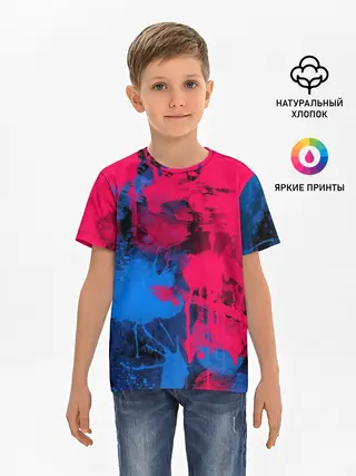 Детская базовая футболка / Буря красок