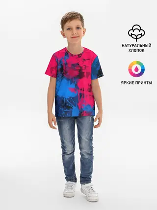 Детская базовая футболка / Буря красок