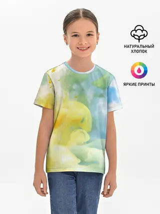Детская базовая футболка / Coloful Smoke